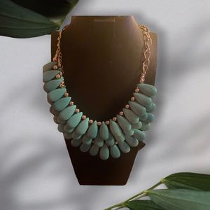 Paparazzi Turquoise stone Necklace . Free earrings .